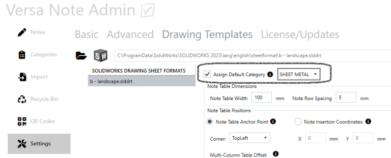 Versa Note User Guide – SolidWorks Drawing & MBD Notes Add-in