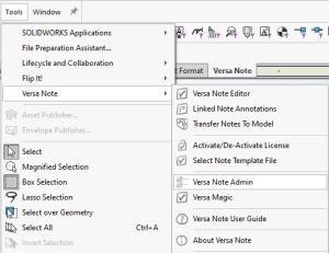 Versa Note User Guide – SolidWorks Drawing & MBD Notes Add-in